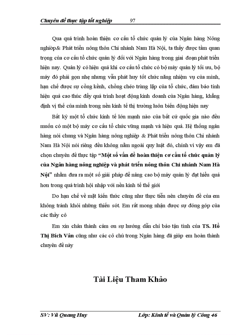 image for page Một số vấn đề hoàn thiện cơ cấu tổ chức quản lý của Ngân hàng nông nghiệp và phát triển nông thôn Chi nhánh Nam Hà Nội