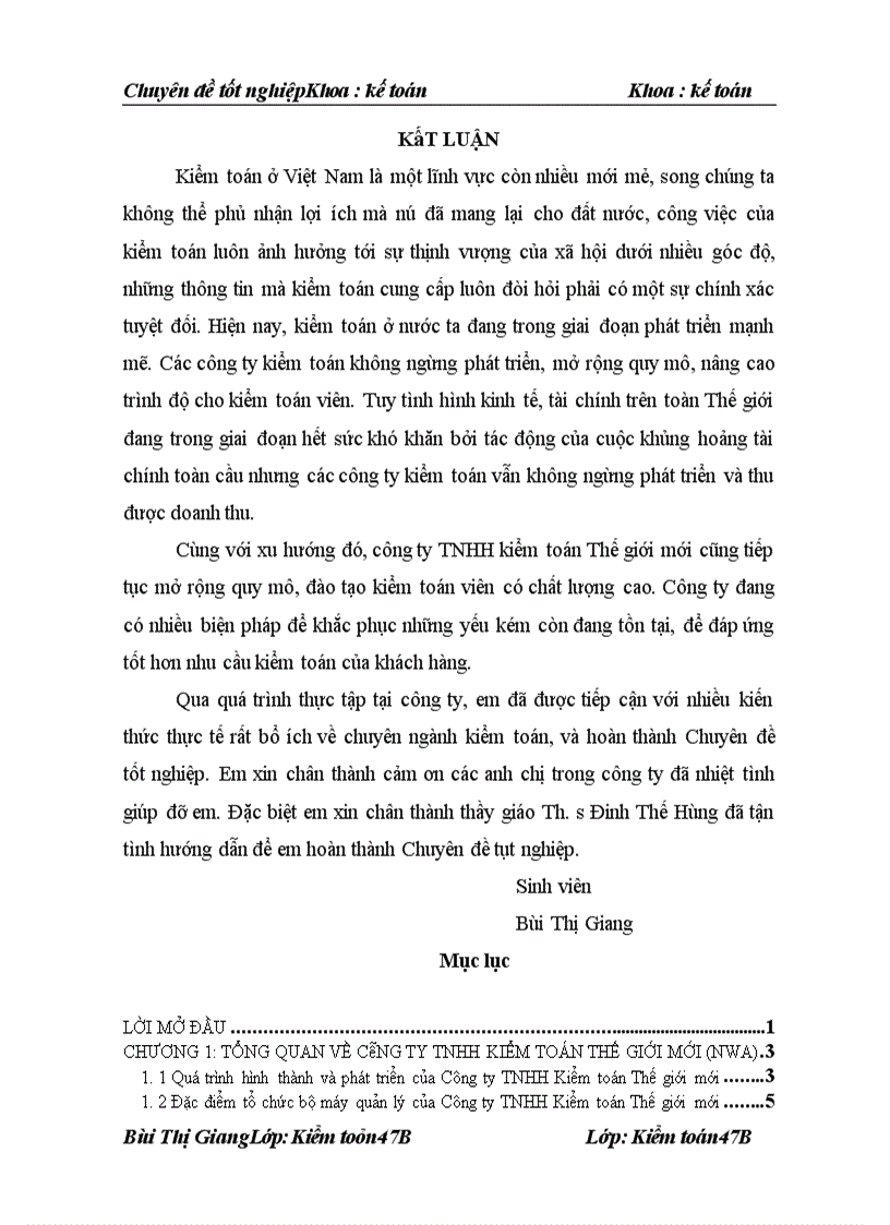 image for page Hoàn thiện kiểm toán chu trình bán hàng-thu tiền tại Công ty TNHH Kiểm toán Thế giới mới (NWA)