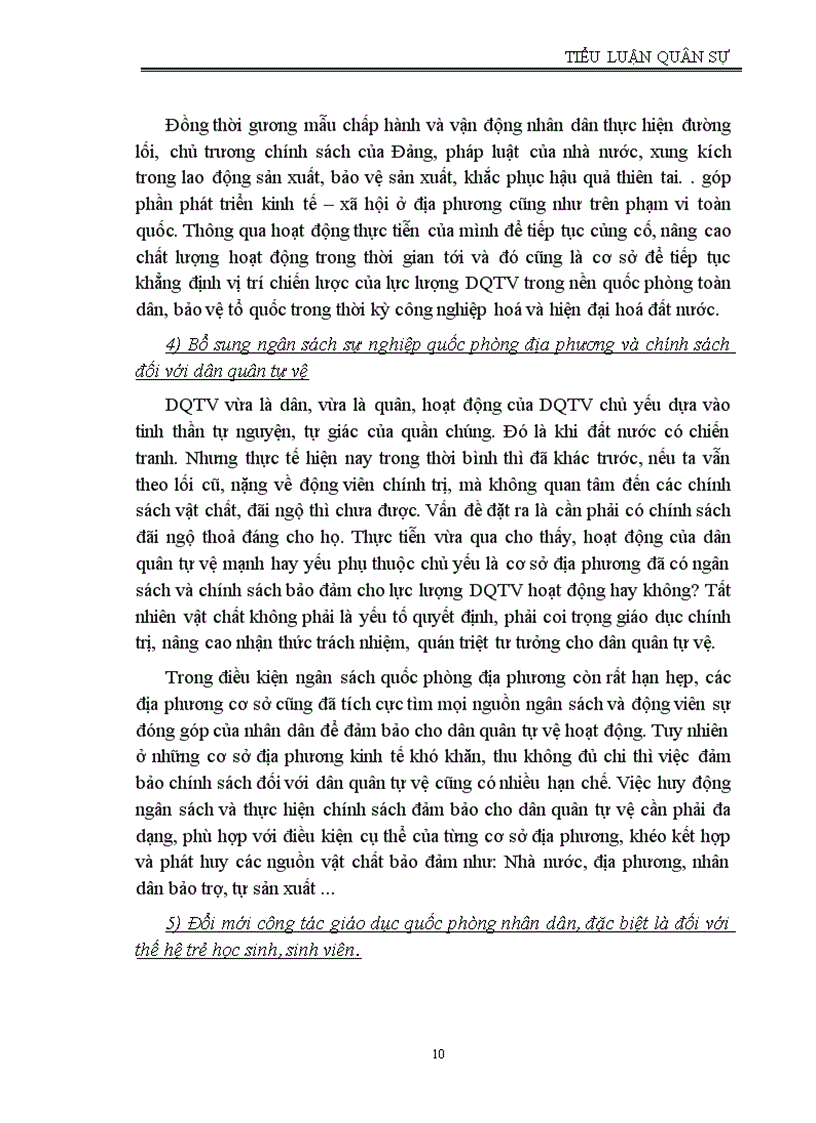 image for page Tiểu luận Quân sự