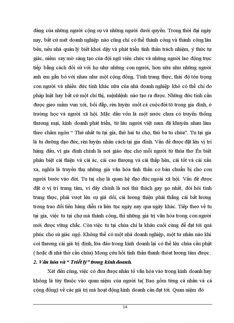 image for page Văn hoá và kinh doanh dưới góc nhìn triết học