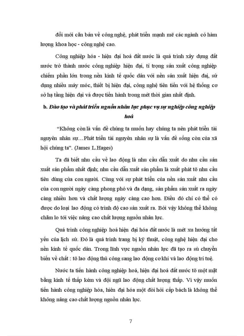 image for page Đào tạo và phát triển nguồn nhân lực đáp ứng yêu cầu Công nghiệp hoá,hiện đại hoá đất nước