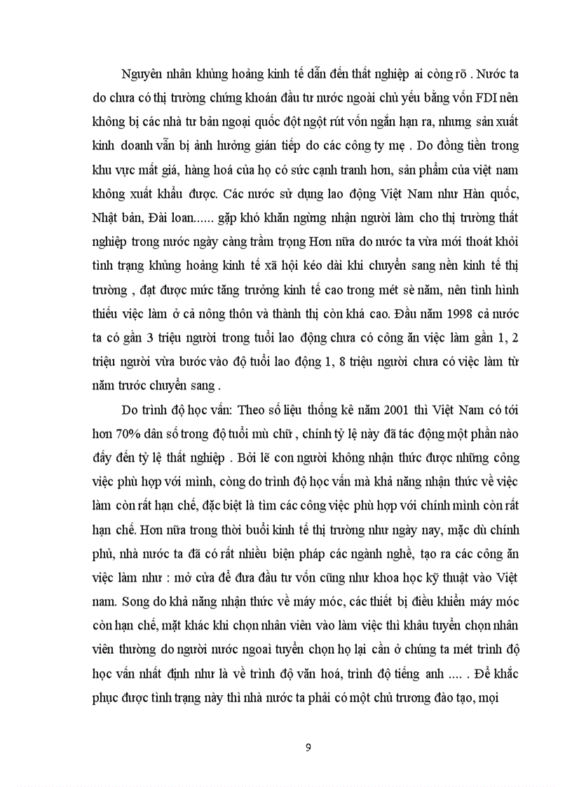 image for page Tỷ lệ thất nghiệp ở Việt Nam.Thất nghiệp