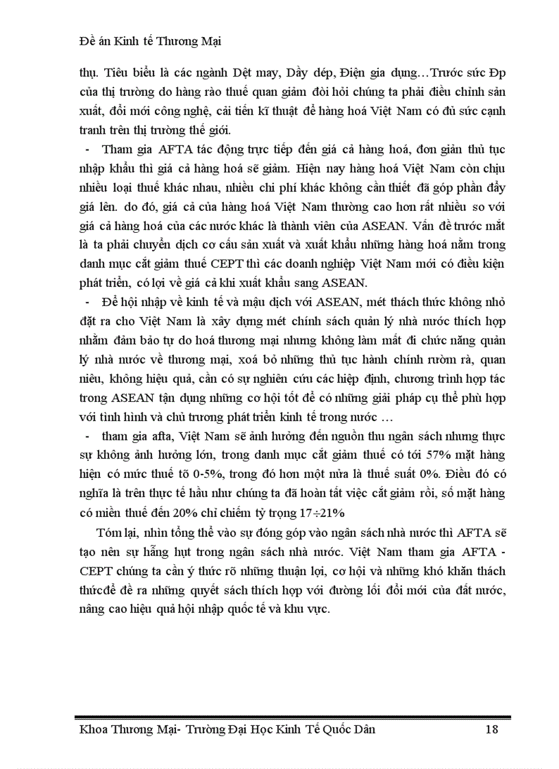 image for page Những vấn đề cơ bản về khu vực mậu dịch tự do ASEAN (AFTA)