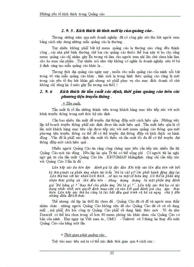 image for page Những yếu tố kích thích trong Quảng cáo