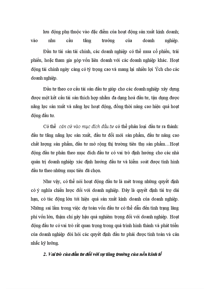 image for page Vai trò của đầu tư đối với sự hình thành và phát triển doanh nghiệp và sự tăng trưởng của nền kinh tế. Có thể vận dụng lý thuyết nào để tăng cường hoạt động đầu tư trong nền kinh tế Việt Nam.