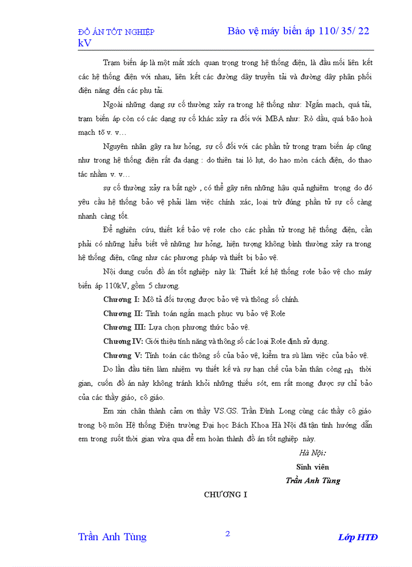 image for page Bảo vệ máy biến áp 110/35/22 kV