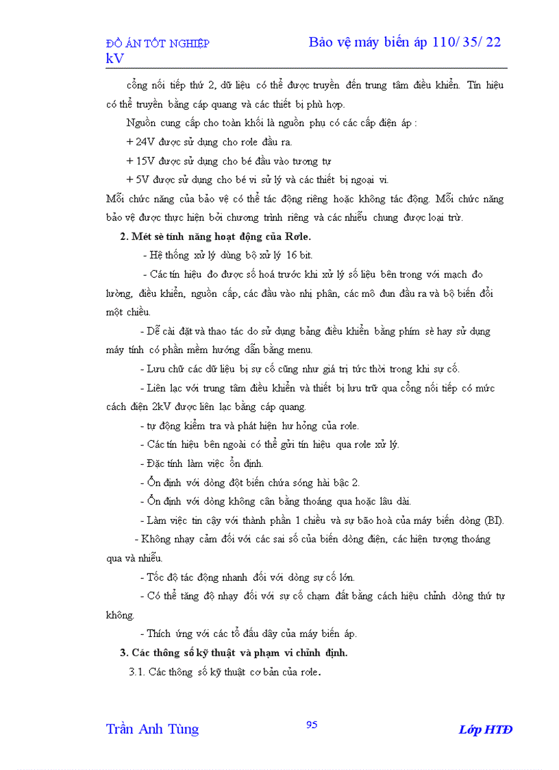 image for page Bảo vệ máy biến áp 110/35/22 kV