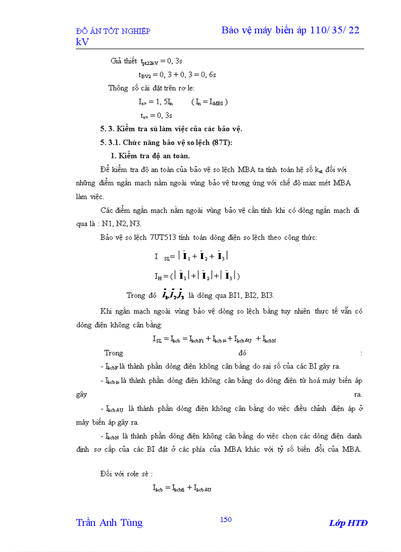 image for page Bảo vệ máy biến áp 110/35/22 kV