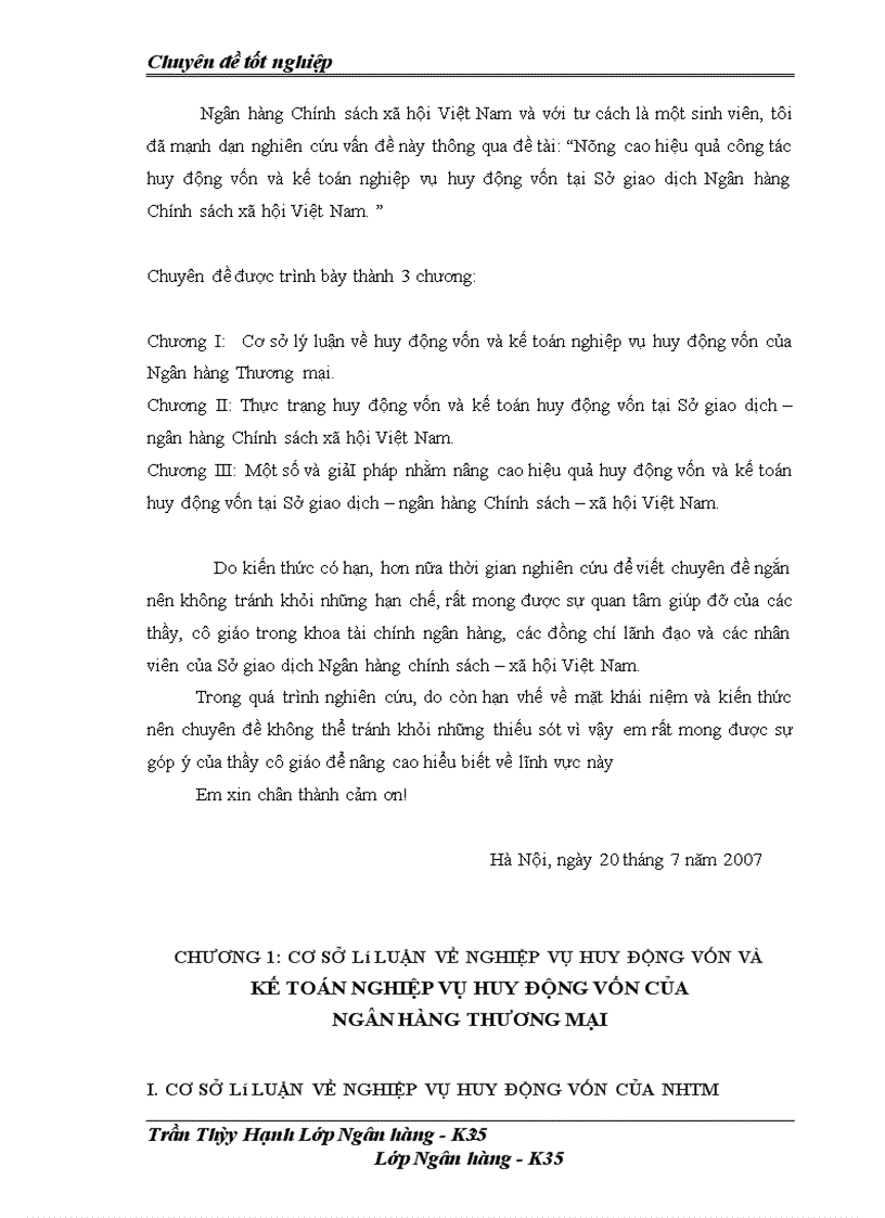 image for page Nâng cao hiệu quả công tác huy động vốn và kế toán nghiệp vụ huy động vốn tại Sở giao dịch Ngân hàng Chính sách xã hội Việt Nam.