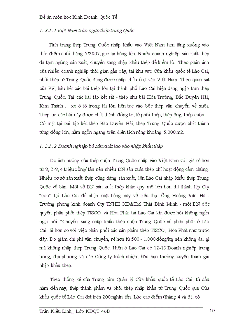 image for page Thương mại của ngành thép khi có sự biến động do thép Trung Quốc tràn vào nước ta với giá rẻ