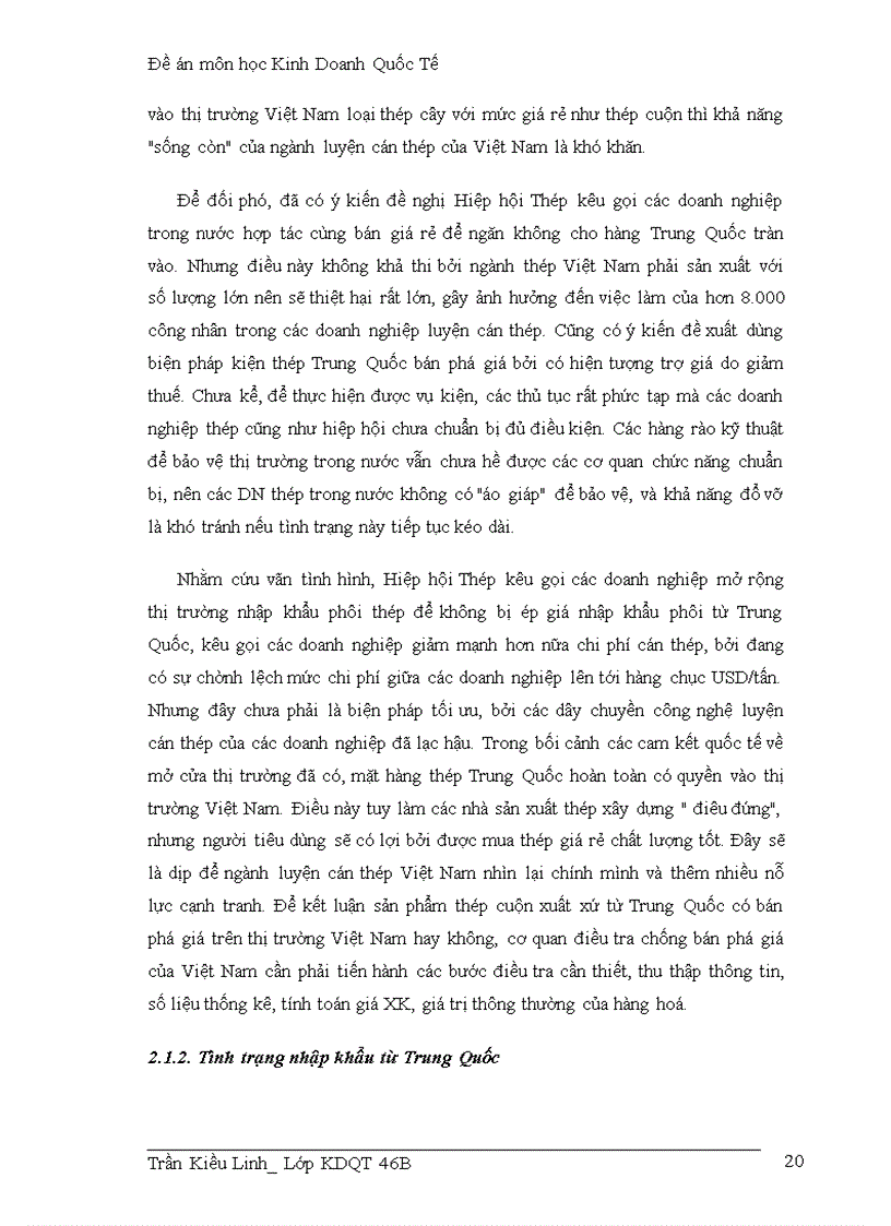 image for page Thương mại của ngành thép khi có sự biến động do thép Trung Quốc tràn vào nước ta với giá rẻ