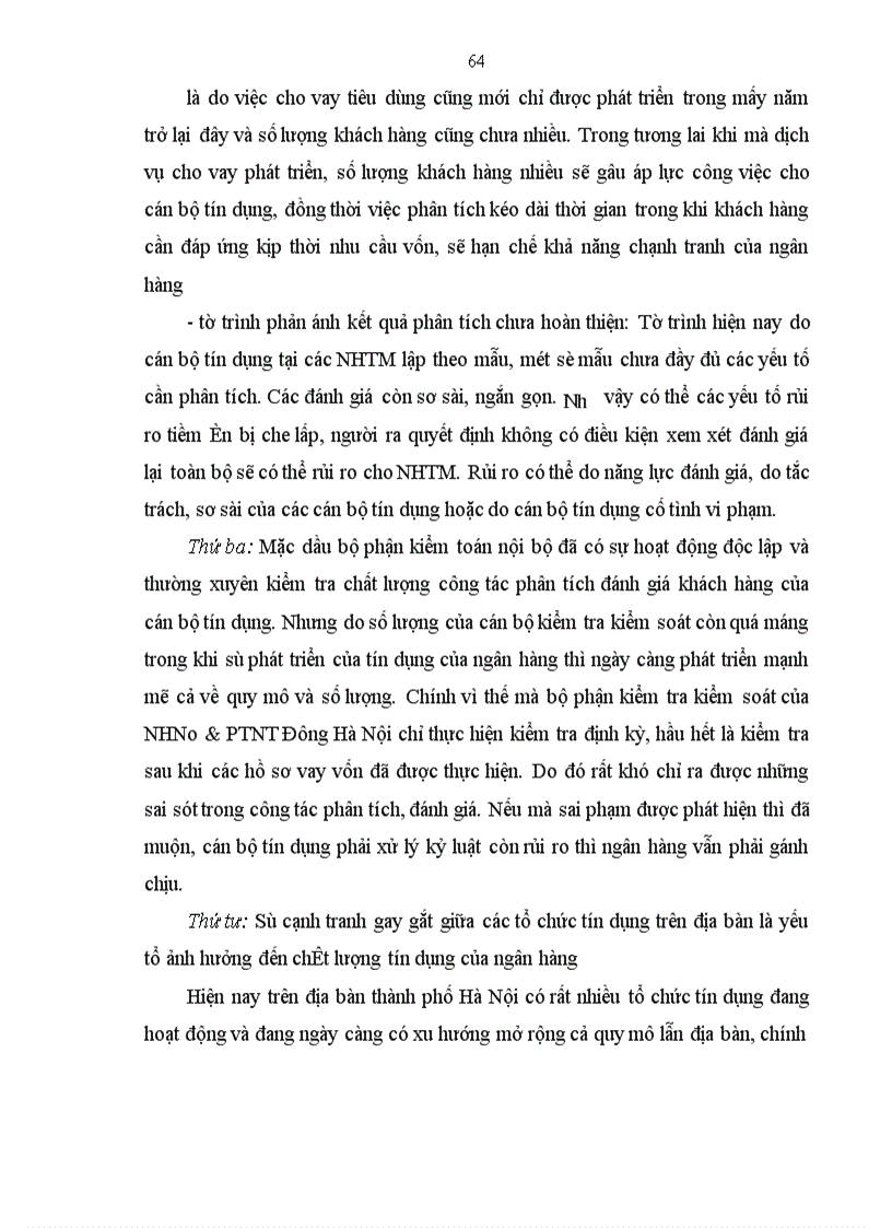 image for page Nâng cao chất lượng công tác phân tích tài chính của DN phục vụ hoạt động tín dụng trung và dài hạn tại chi nhánh NHNo&PTNT Đông Hà Nội. Thực trạng và giải pháp