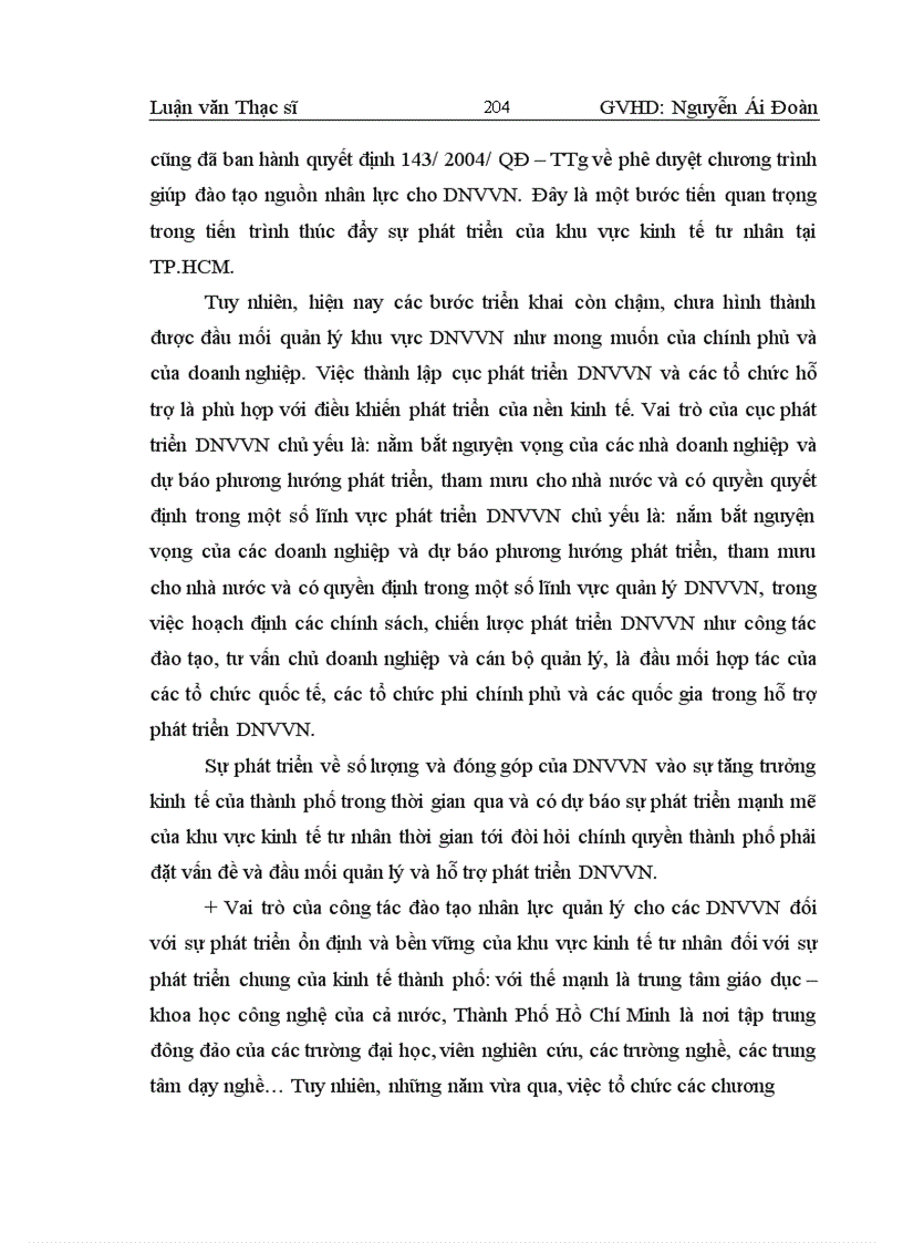 image for page Giải pháp nhằm hoàn thiện công tác đào tạo nguồn nhân lực quản lý cho các DNVVN ở Thành phố Hồ Chí Minh giai đoạn 2006 – 2010.
