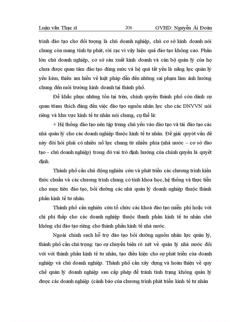 image for page Giải pháp nhằm hoàn thiện công tác đào tạo nguồn nhân lực quản lý cho các DNVVN ở Thành phố Hồ Chí Minh giai đoạn 2006 – 2010.