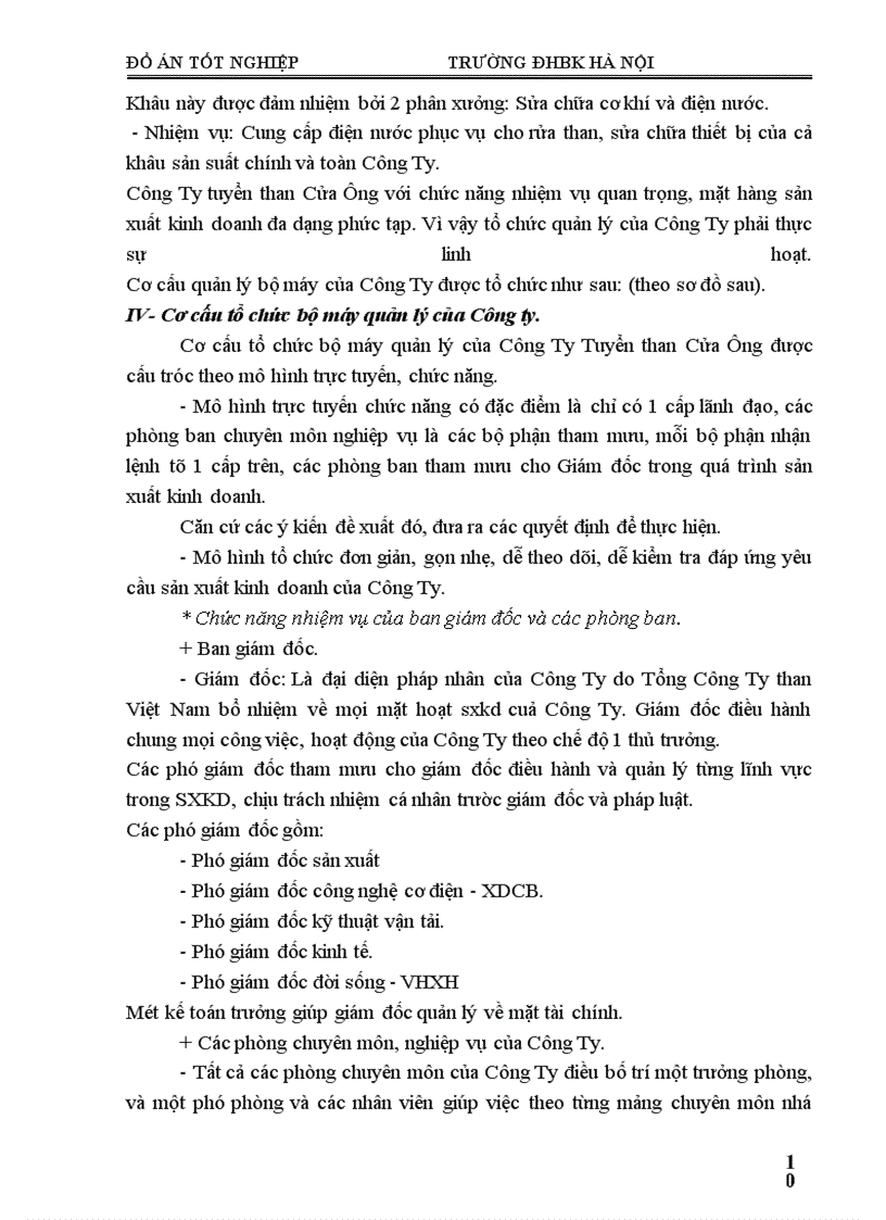 image for page Phân tích hiệu quả sản xuất kinh doanh và một số biện pháp nâng cao hiệu quả sản xuất kinh doanh của Công ty Tuyển than Cửa Ông