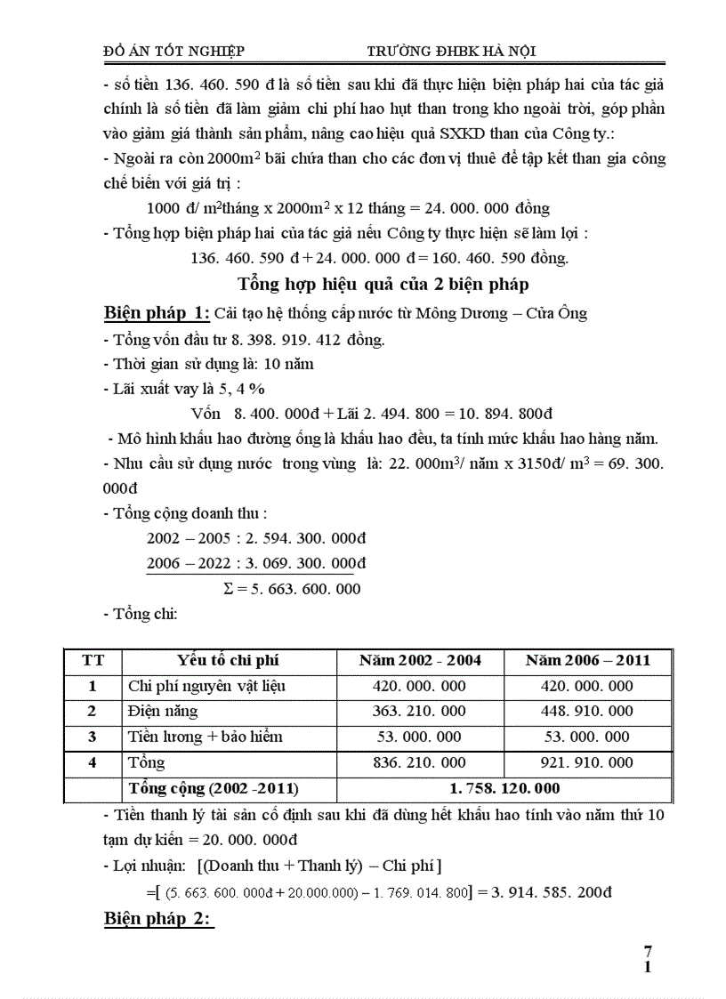 image for page Phân tích hiệu quả sản xuất kinh doanh và một số biện pháp nâng cao hiệu quả sản xuất kinh doanh của Công ty Tuyển than Cửa Ông