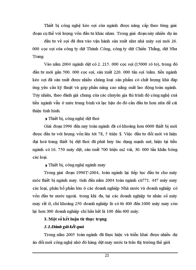 image for page Thực trạng và giải pháp về đầu tư đổi mới công nghệ ngành dệt may Việt Nam.