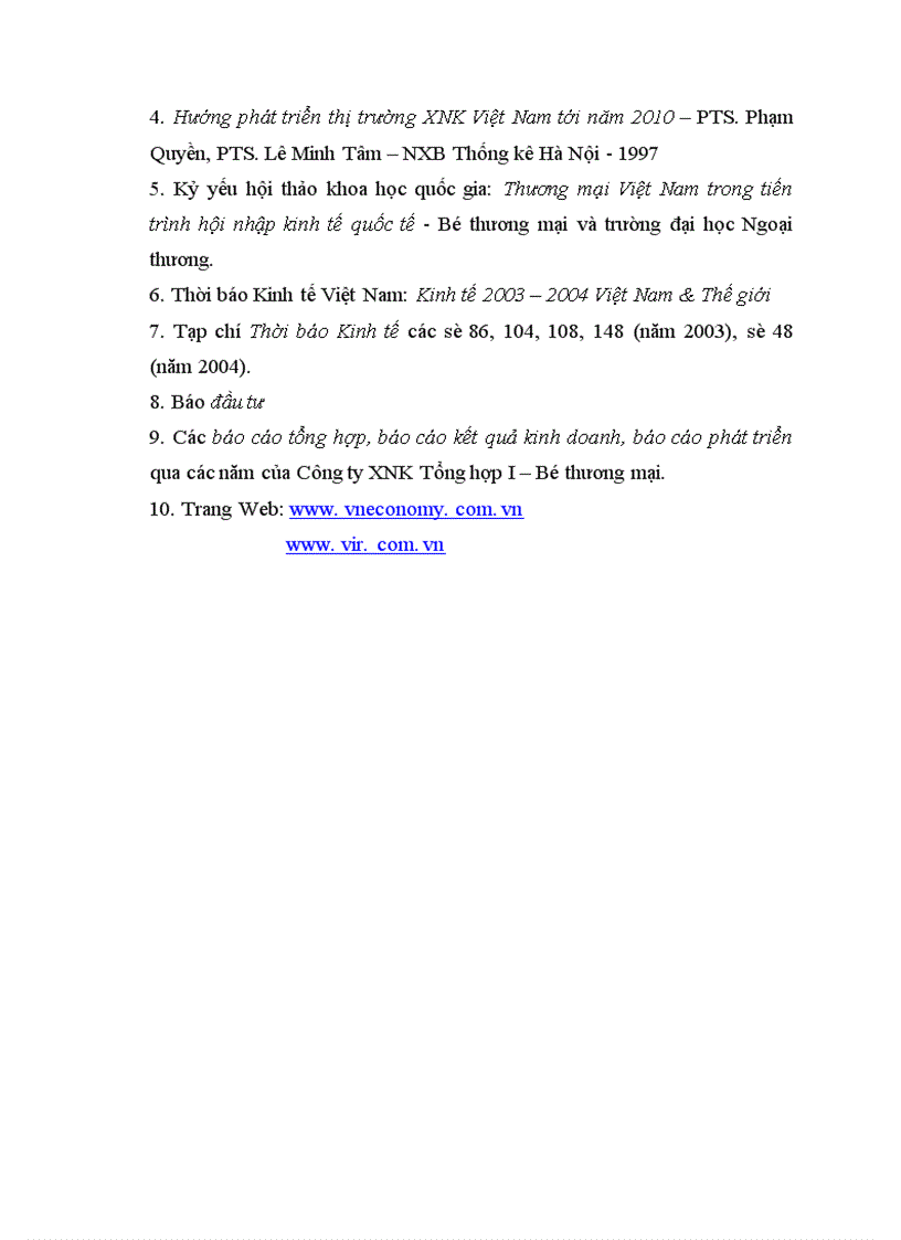 image for page Một số giải pháp nhằm duy trì và mở rộng thị trường xuất khẩu hàng nông sản tại Công ty XNK Tổng hợp 1 – Bộ thương mại