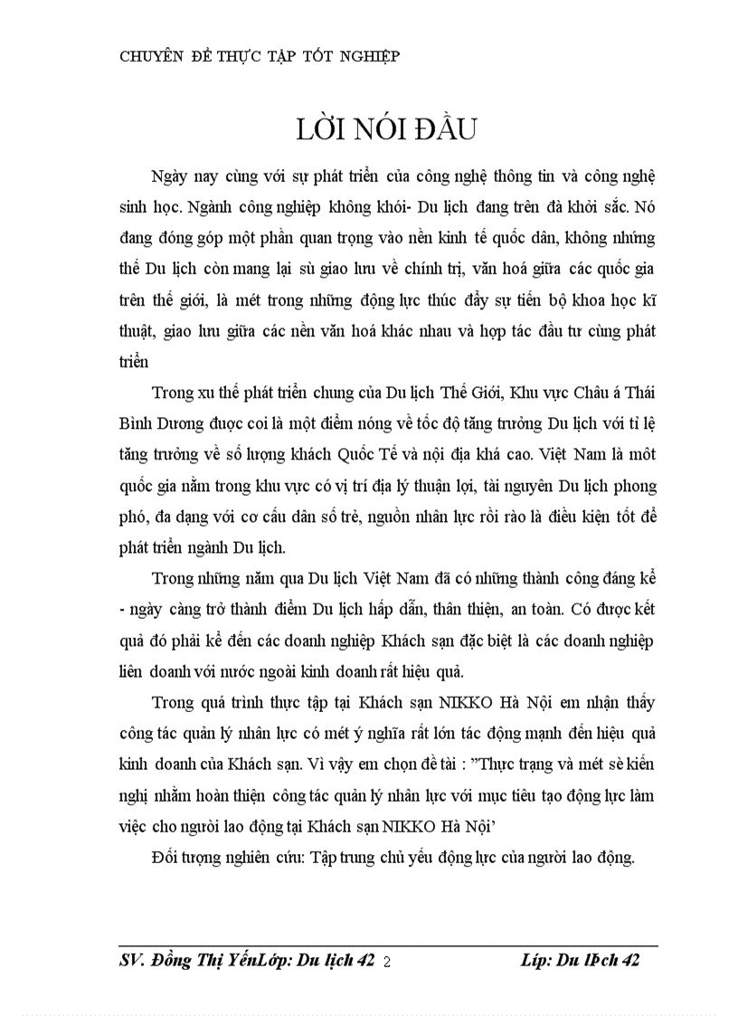 image for page Thực trạng và một số kiến nghị nhằm hoàn thiện công tác quản lý nhân lực với mục tiêu tạo động lực làm việc cho ngưòi lao động tại Khách sạn NIKKO Hà Nội