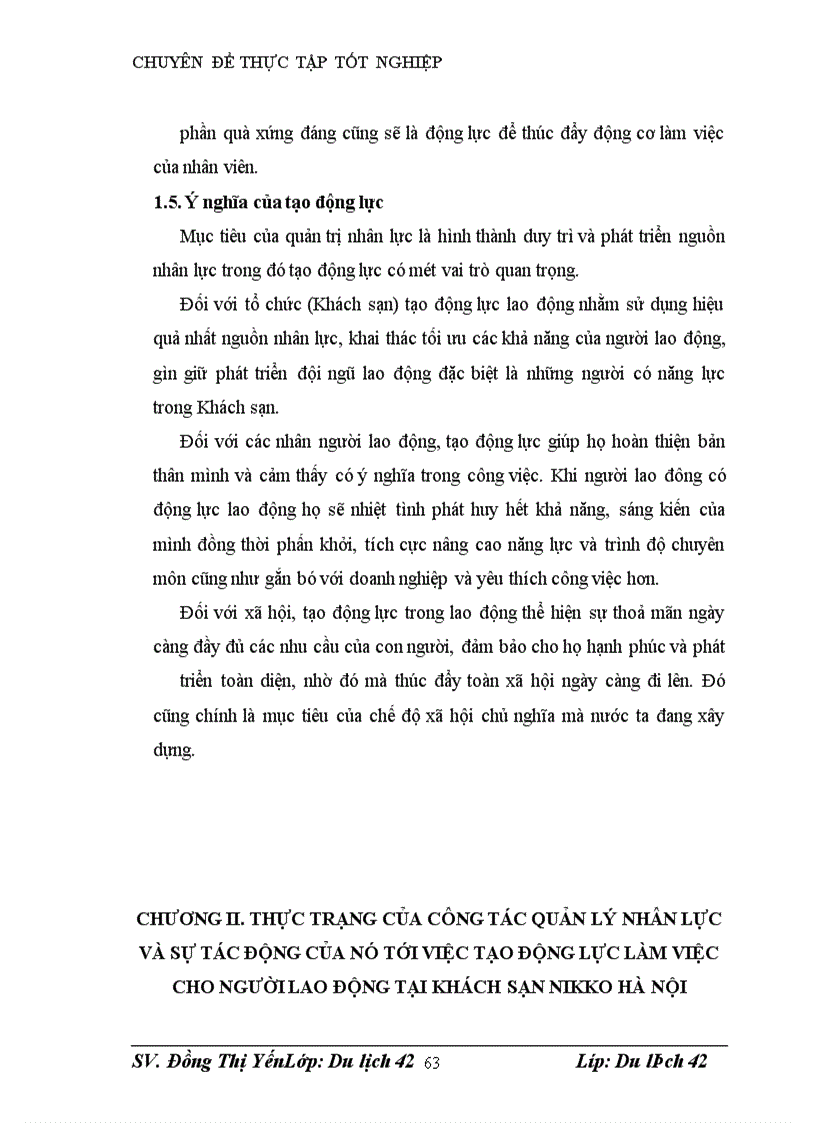 image for page Thực trạng và một số kiến nghị nhằm hoàn thiện công tác quản lý nhân lực với mục tiêu tạo động lực làm việc cho ngưòi lao động tại Khách sạn NIKKO Hà Nội