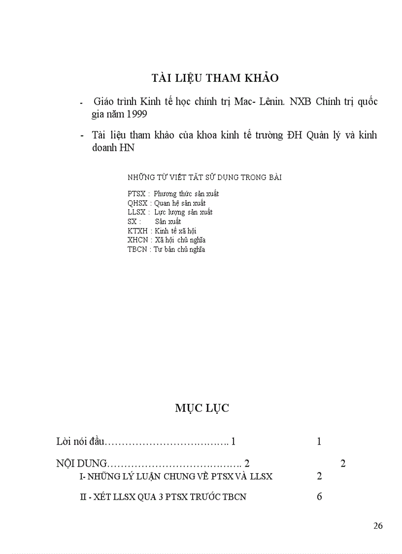 image for page Những lý luận chung về PTSX và llsx