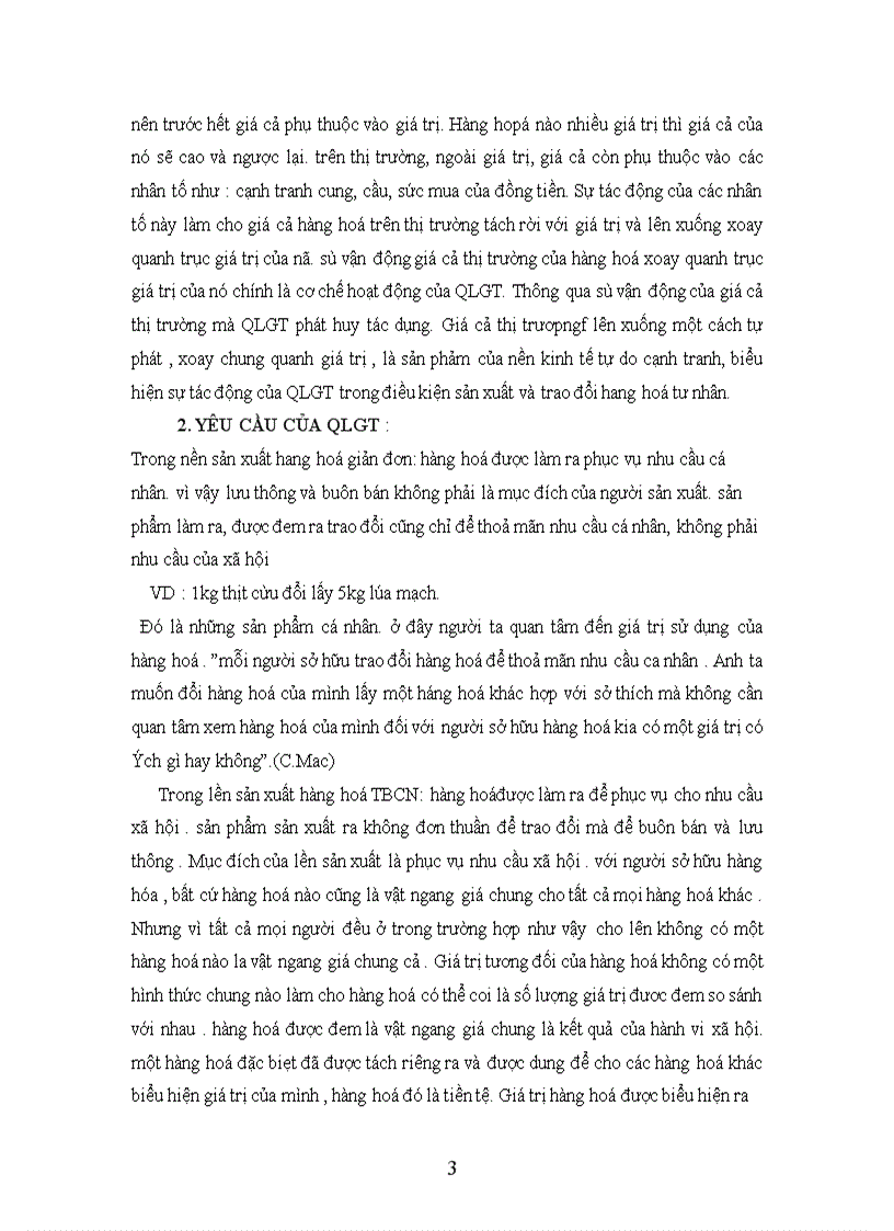 image for page Quy luật giá trị trong nền sản xuất hàng hoá và sự vận dụng quy luật này trong xây dựng kinh tế thị trường định hướng XHCN ở Việt Nam