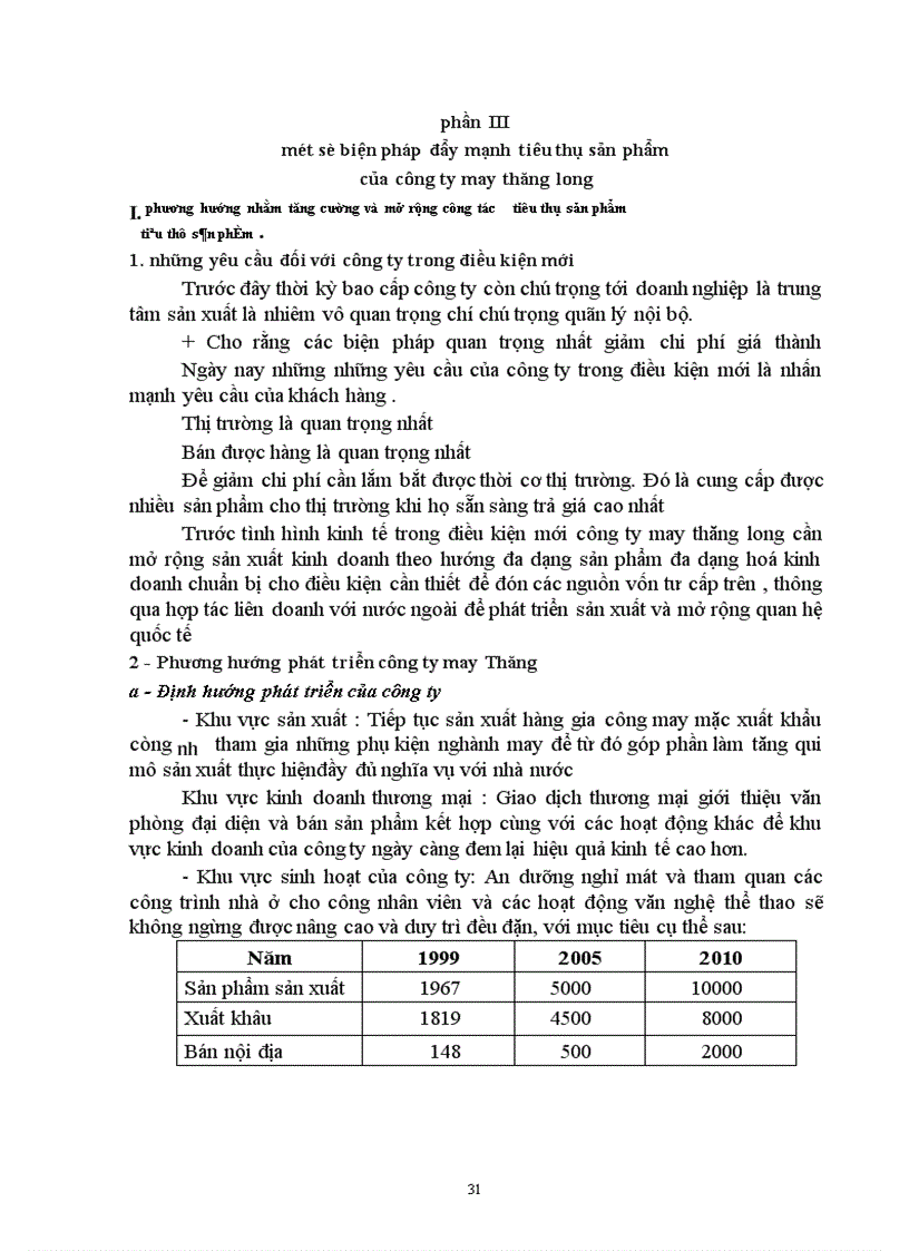 image for page Biện pháp đẩy mạnh việc tiêu thụ sản phẩm của công ty may thăng long