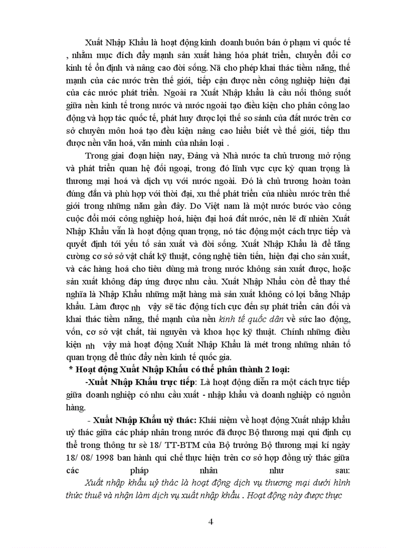 Thực trạng và một số giải pháp nhằm nâng cao hiệu quả của quá trình thực hiện Hợp đồng Nhập Khẩu trong hoạt động XNK Uỷ Thác một số mặt hàng tại Cty cổ phần xuất nhập khẩu và hợp tác đầu tư VILEXIM Hà Nội.