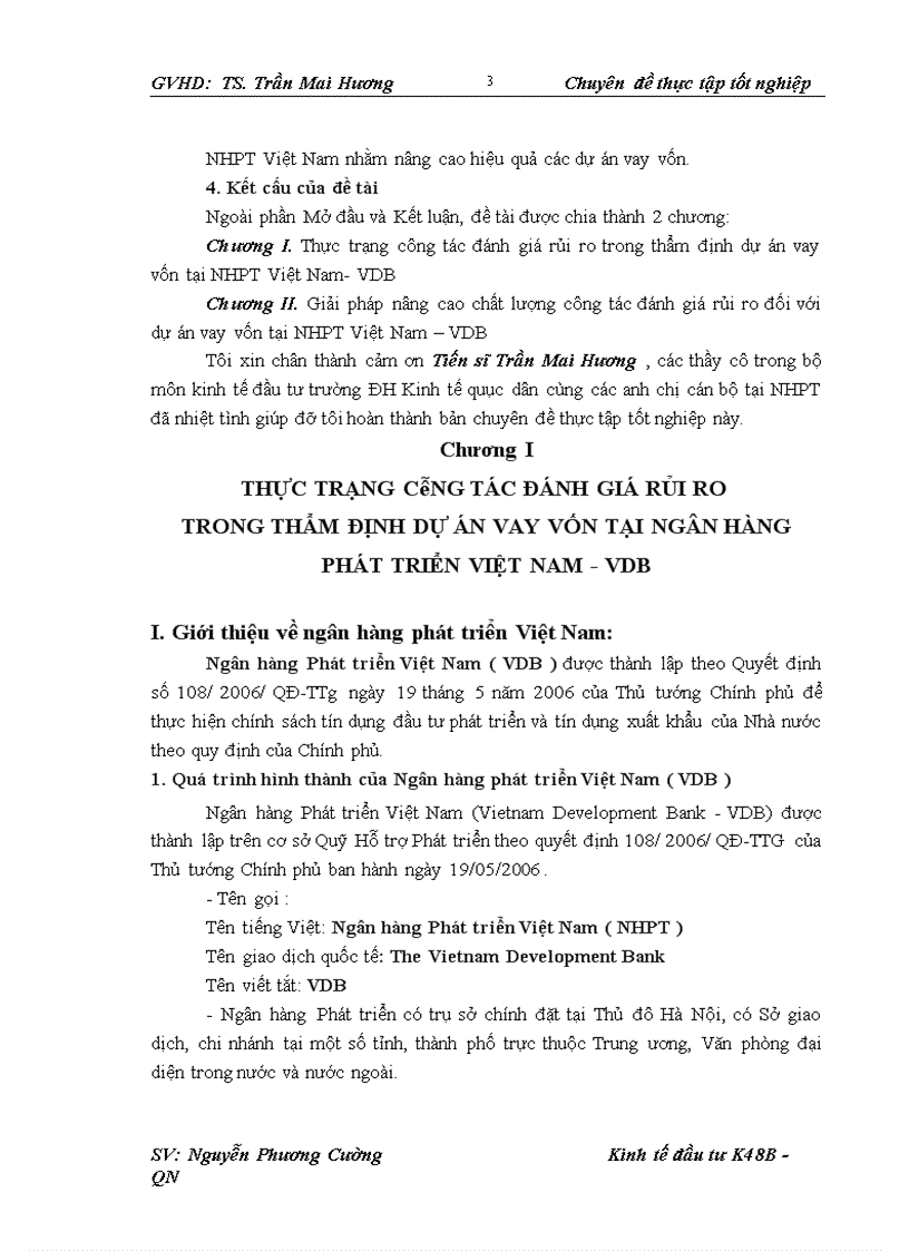 image for page Rủi ro và đánh giá rủi ro trong thẩm định dự án vay vốn tại NHPT Việt Nam