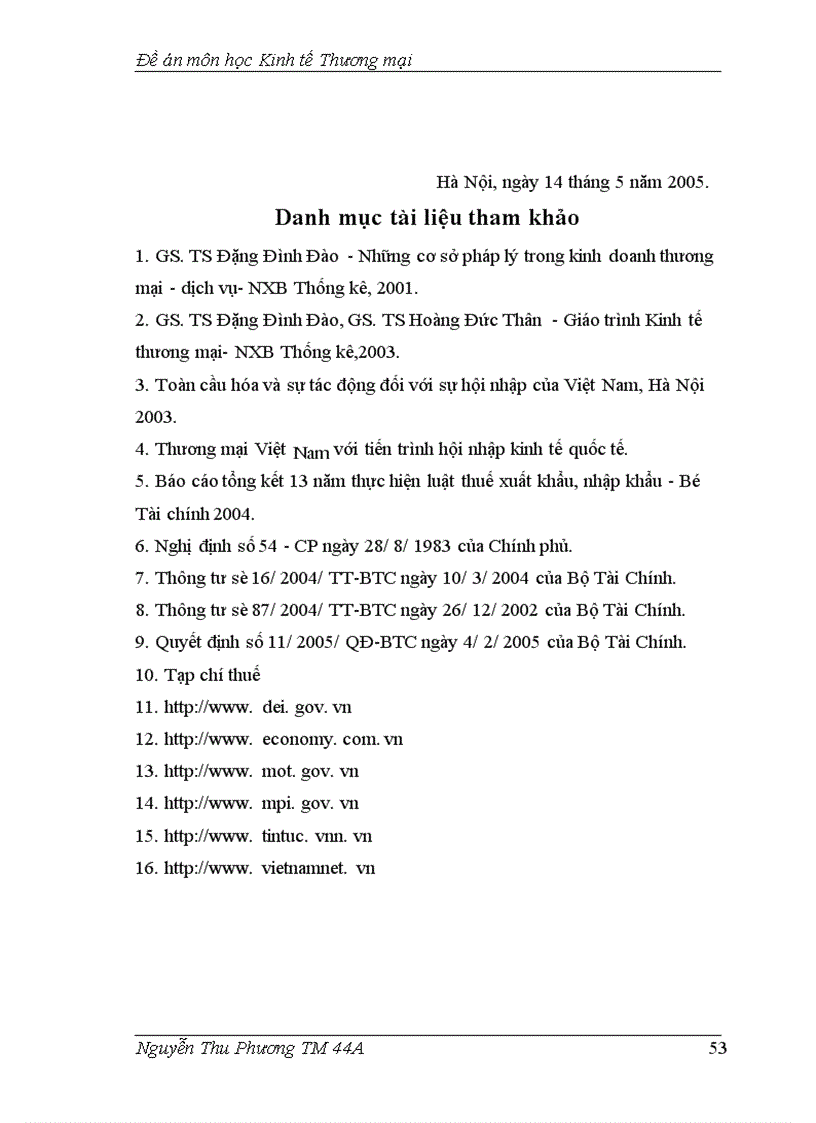 image for page Đề án môn học Kinh tế Thương mại