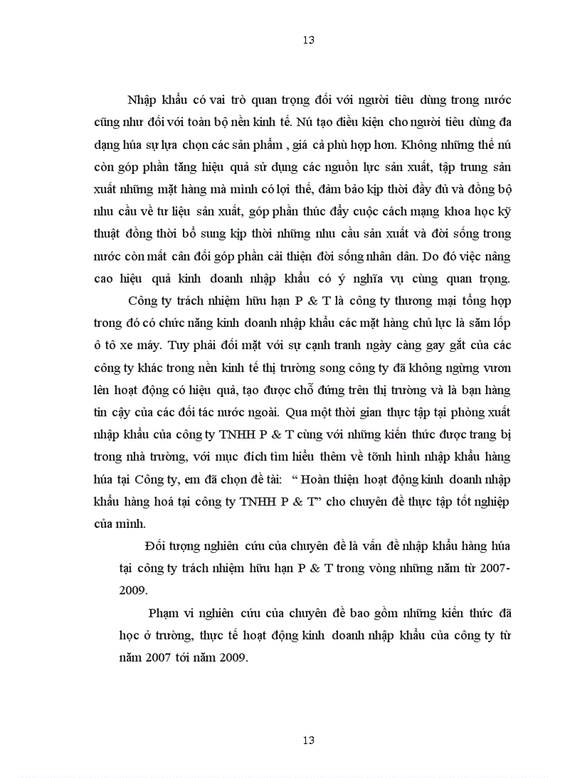 image for page Hoàn thiện hoạt động kinh doanh nhập khẩu hàng hoá tại công ty TNHH P&T