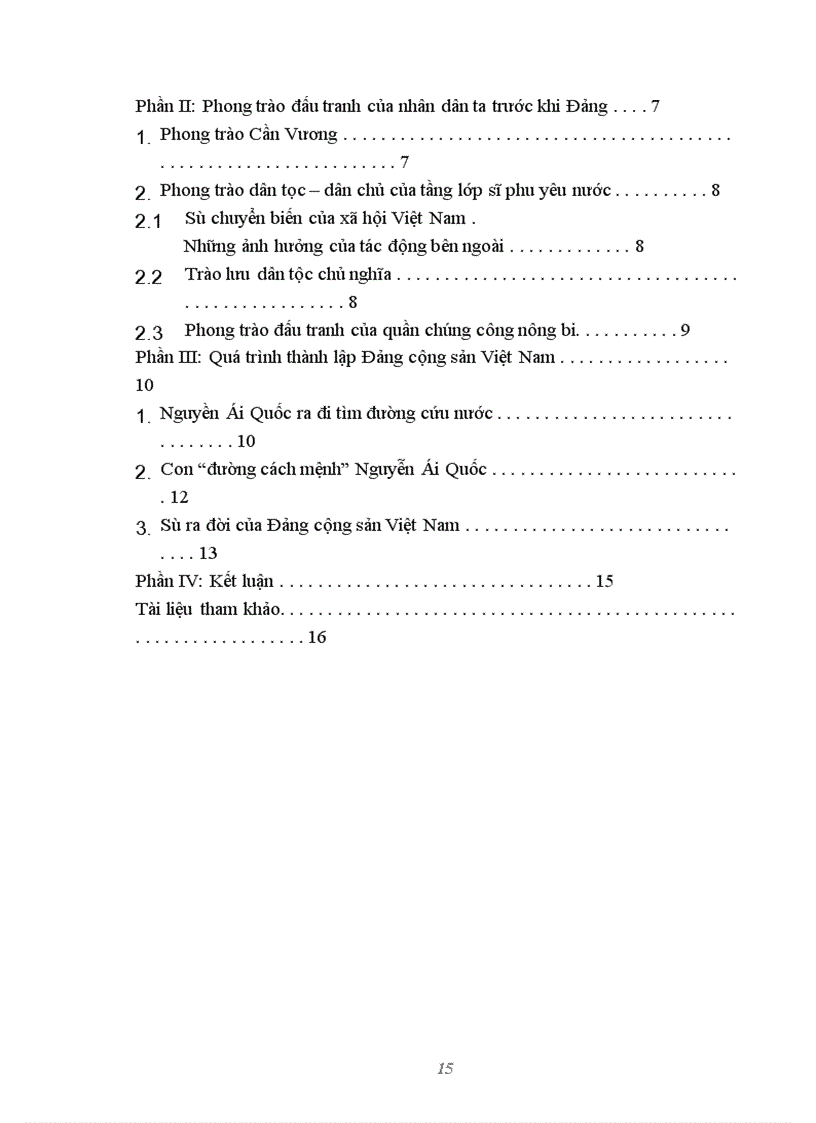 image for page Tiểu luận Lịch sử Đảng: Vai trò của lãnh tụ Nguyễn ái Quốc trong quá trình thành lập Đảng cộng sản Việt Nam