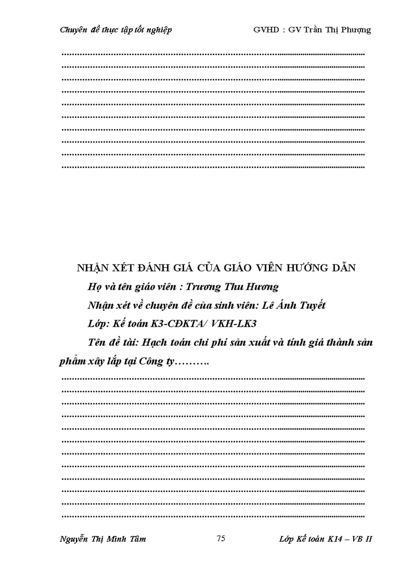 image for page Hạch toán chi phí sản xuất và tính giá thành sản phẩm xây lắp tại Công ty