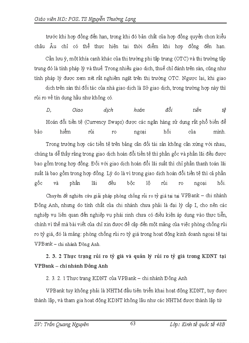 image for page Quản lý rủi ro tỷ giá VPBank – chi nhánh Đông Anh.