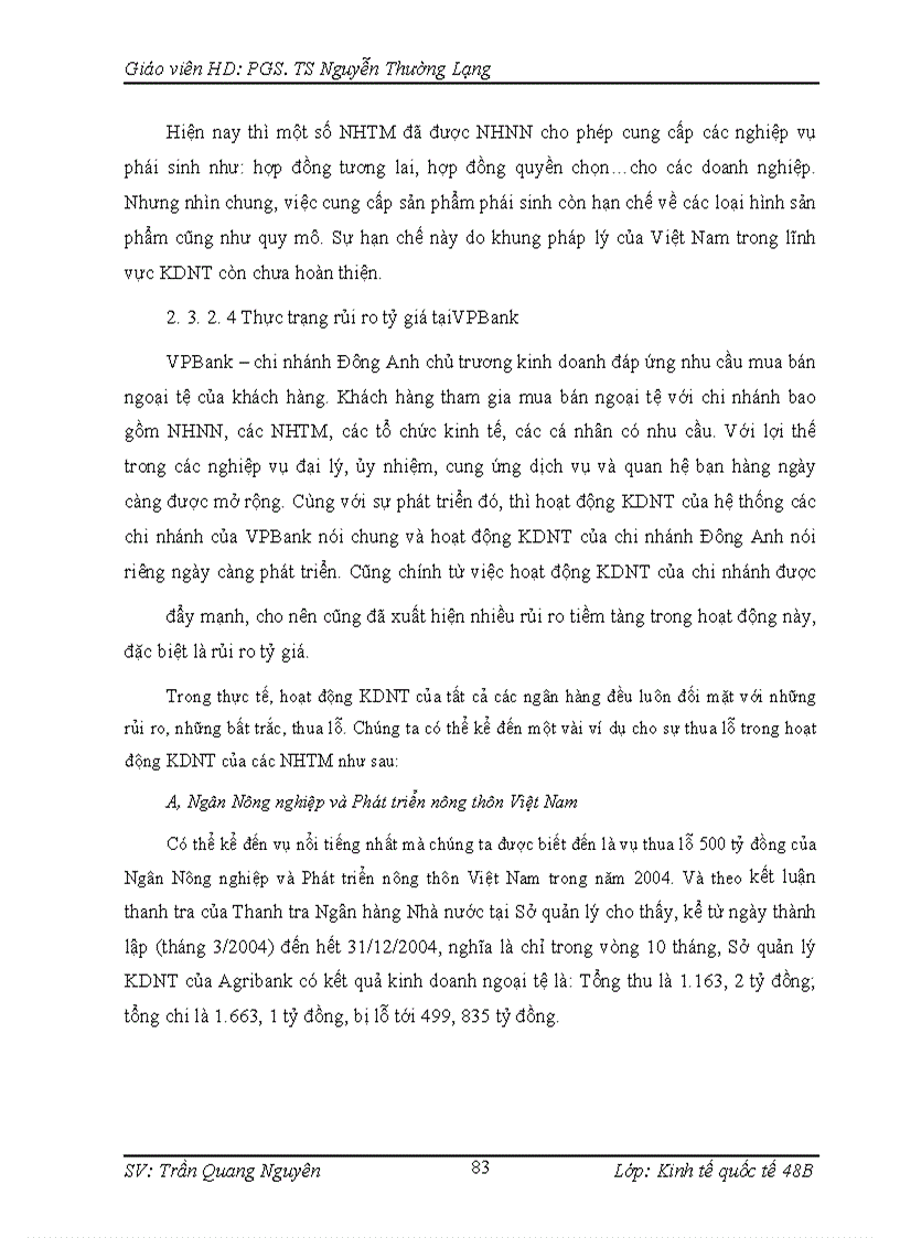 image for page Quản lý rủi ro tỷ giá VPBank – chi nhánh Đông Anh.