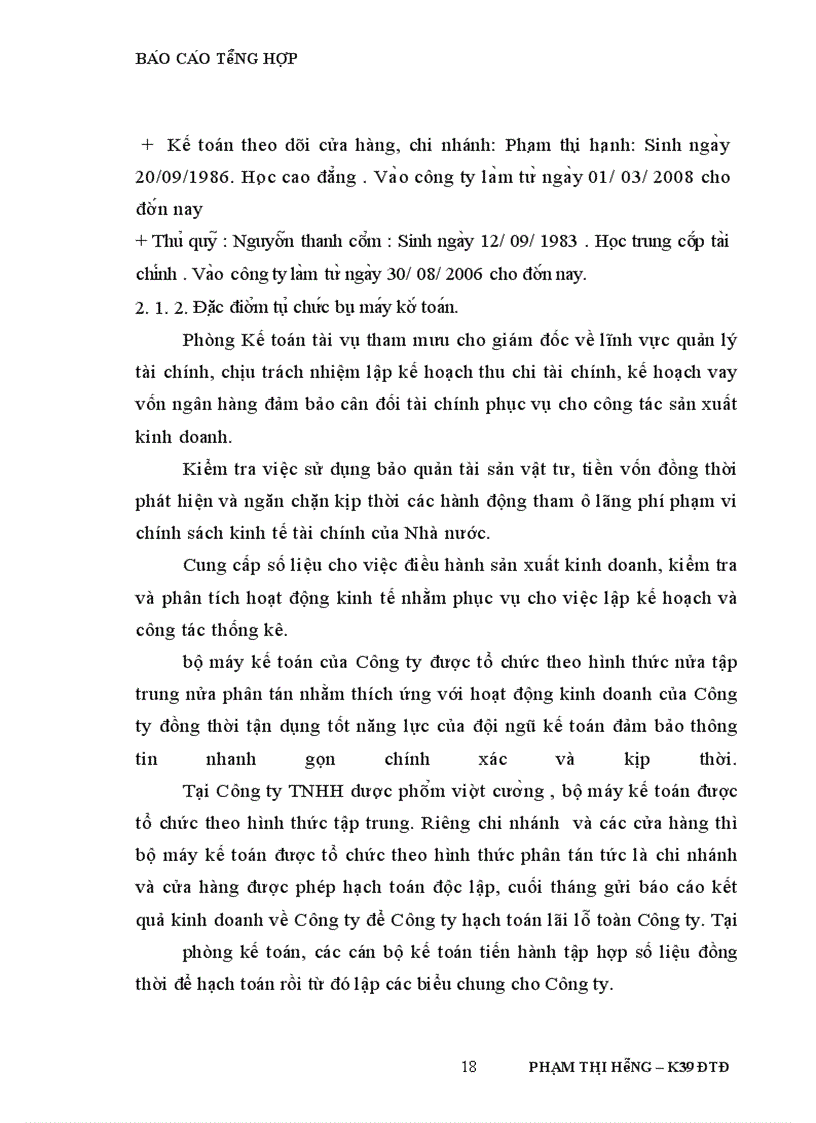 image for page Báo cáo tổng hợp tại công ty TNHH dược phẩm Việt Cường