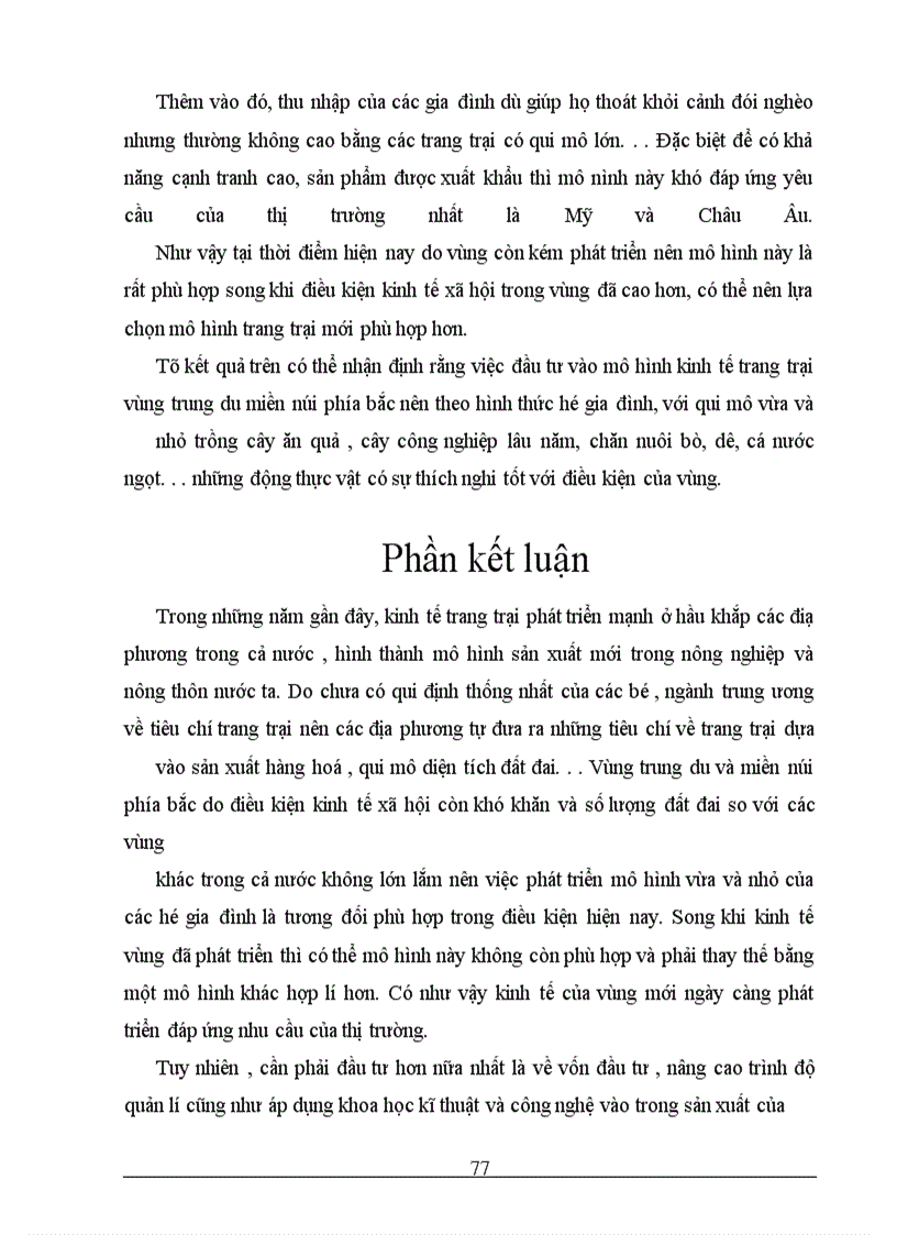 image for page Tình hình đầu tư phát triển kinh tế trang trại miền núi phía Bắc