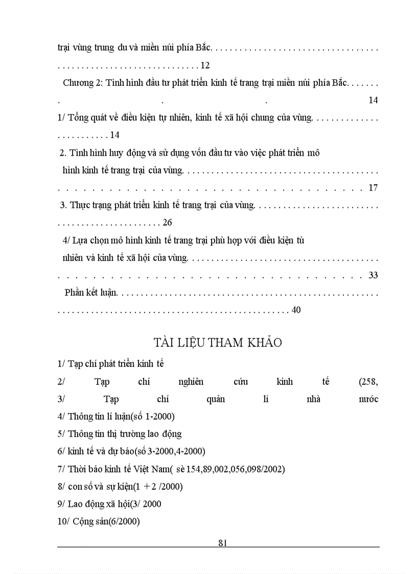 image for page Tình hình đầu tư phát triển kinh tế trang trại miền núi phía Bắc