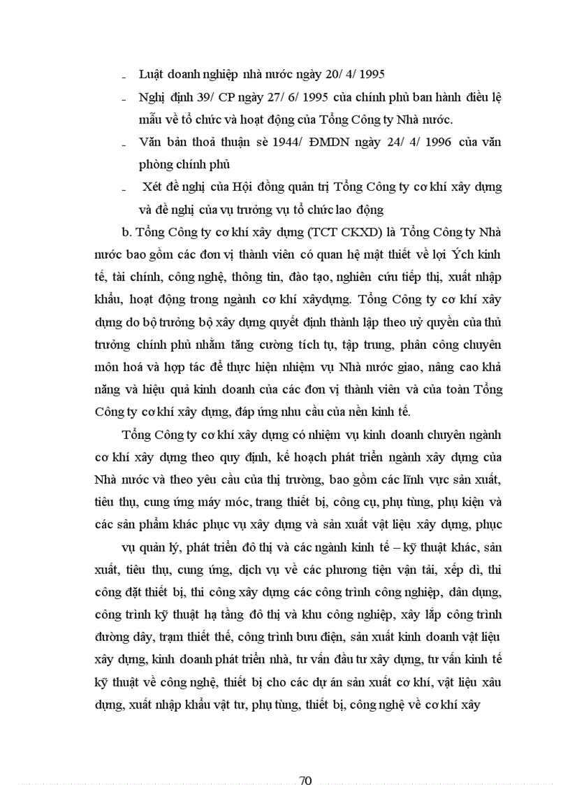 image for page Hoàn thiện công tác kế toán tiêu thụ hàng hoá và xác định kết qủa tiêu thụ tại Tổng Công ty cơ khí xây dựng