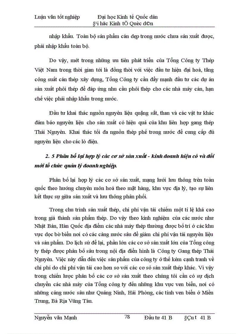 image for page Phương hướng và một số giải pháp đầu tư nhằm nâng cao khả năng cạnh tranh của Tổng công ty thép Việt Nam trong thời gian