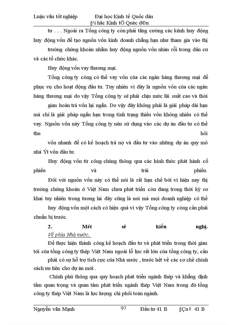 image for page Phương hướng và một số giải pháp đầu tư nhằm nâng cao khả năng cạnh tranh của Tổng công ty thép Việt Nam trong thời gian