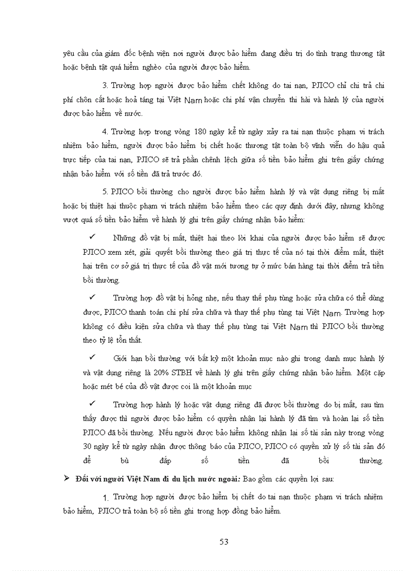 image for page Thị trường du lịch Việt Nam với vấn đề mở rộng và phát triển nghiệp vụ bảo hiểm du lịch tại công ty cổ phần bảo hiểm PIJICO