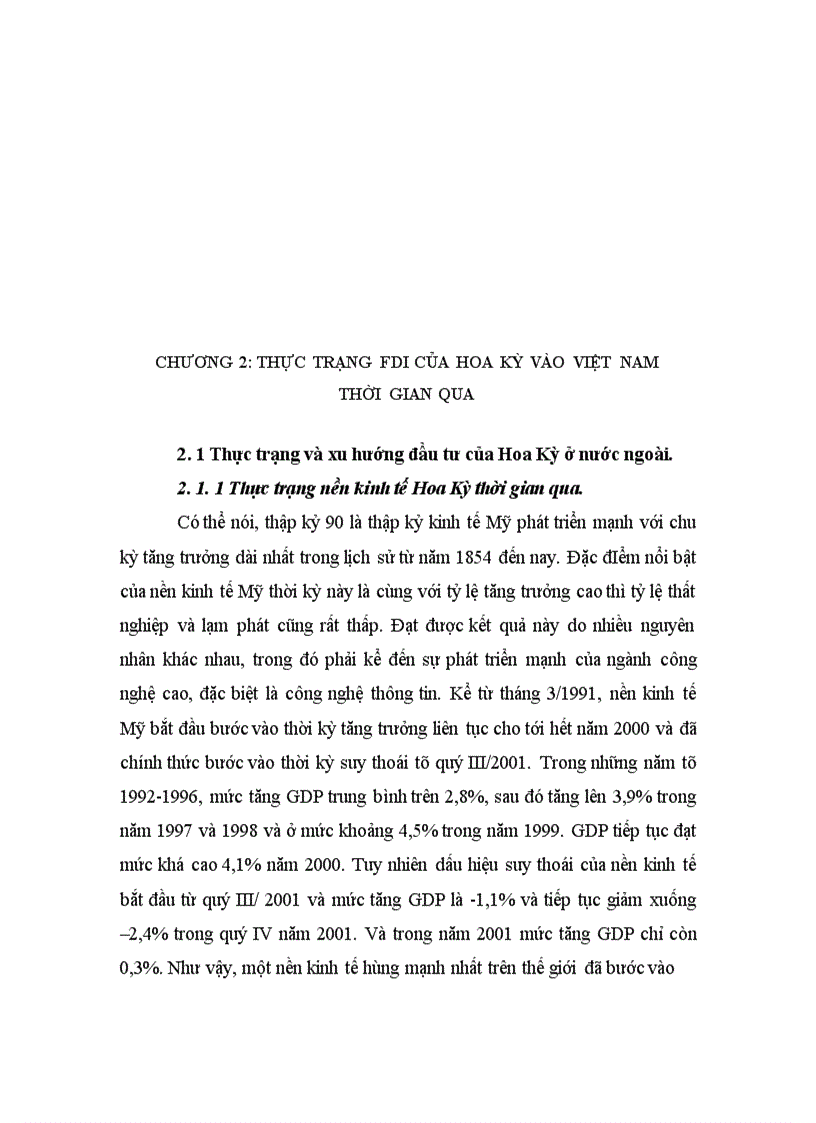 image for page Đầu tư trực tiếp của Hoa Kỳ vào Việt Nam thời gian qua.