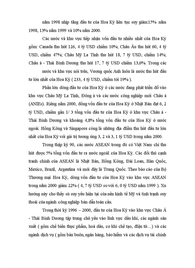 image for page Đầu tư trực tiếp của Hoa Kỳ vào Việt Nam thời gian qua.