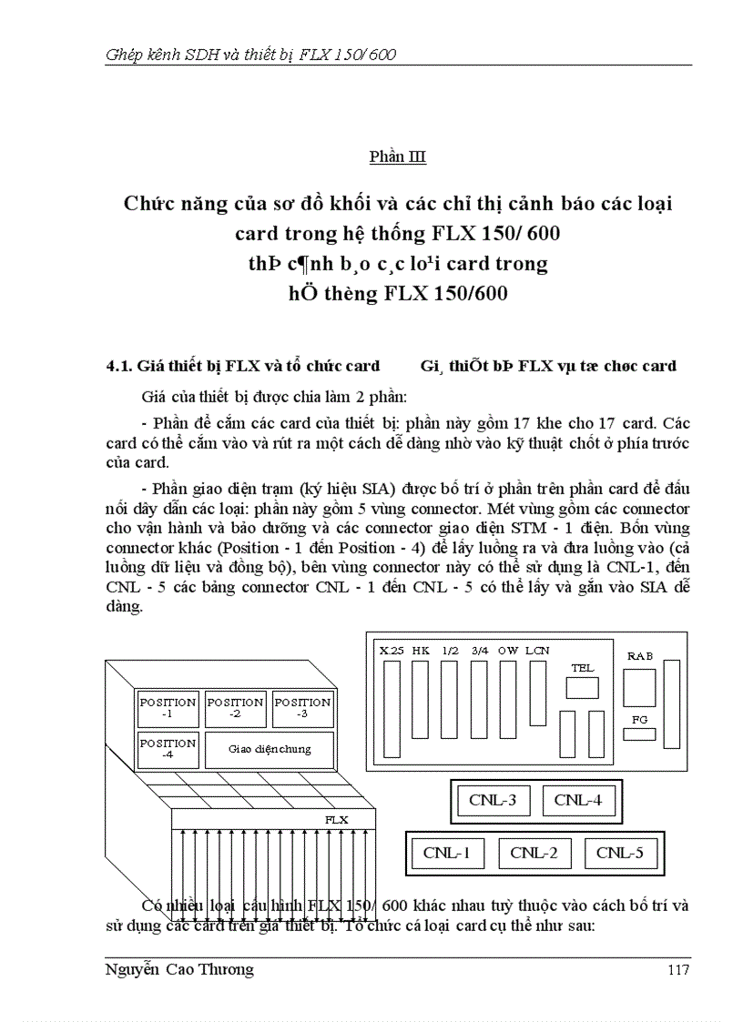 image for page Chức năng của sơ đồ khối và các chỉ thị cảnh báo các loại card trong hệ thống FLX 150/600
