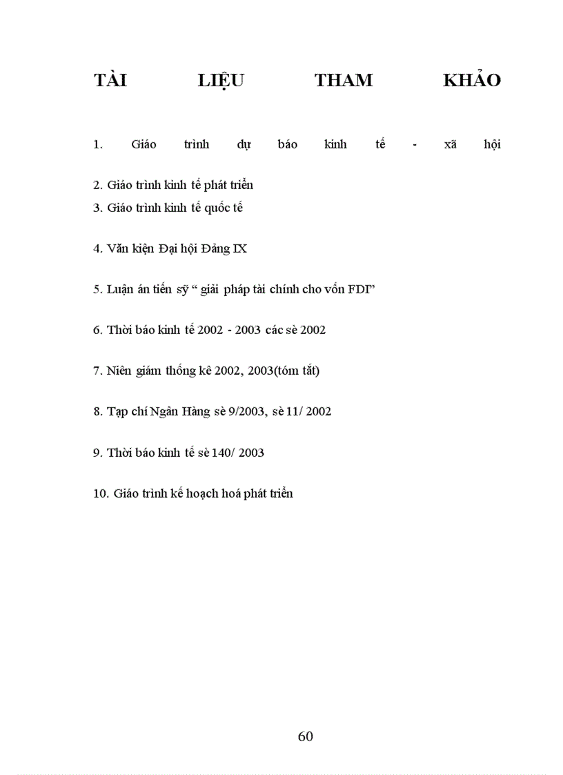 image for page Phân tích và dự báo nguồn vốn FDI có thể thu hút vào Việt Nam đến năm 2010