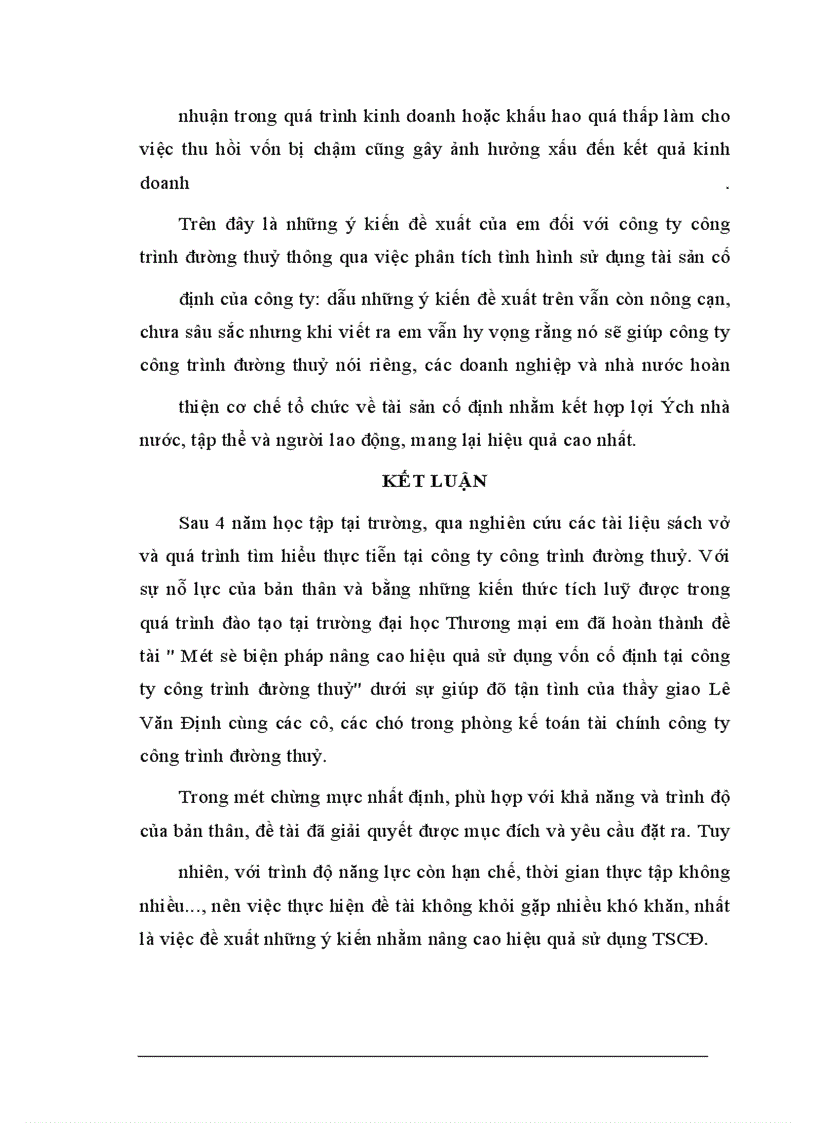 image for page Một số biện pháp nâng cao hiệu quả sử dụng vốn cố định tại Công ty Công trình đường thủy