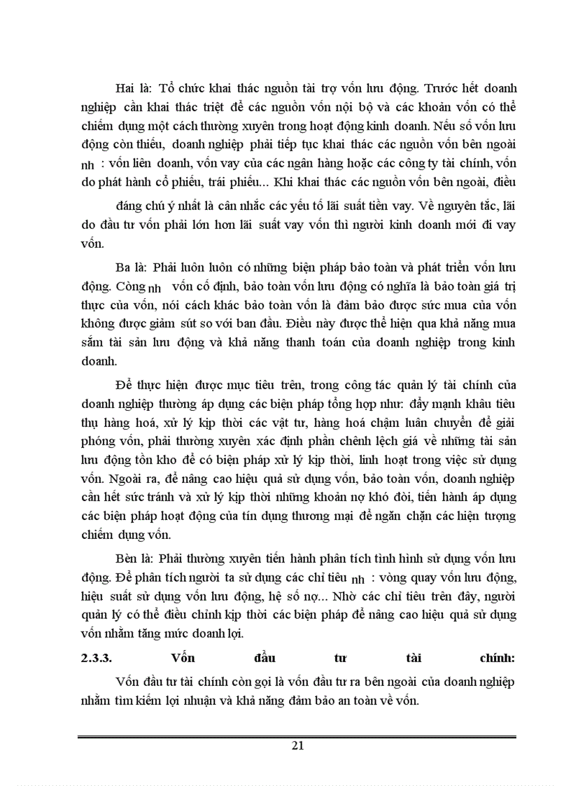 image for page Vốn kinh doanh và những biện pháp nâng cao hiệu quả sử dụng vốn kinh doanh ở Công ty Điện lực I
