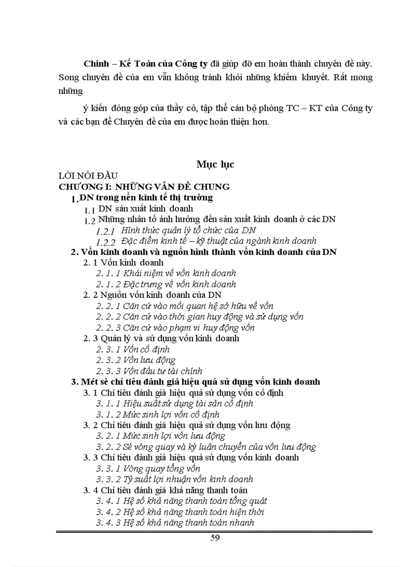 image for page Vốn kinh doanh và những biện pháp nâng cao hiệu quả sử dụng vốn kinh doanh ở Công ty Điện lực I
