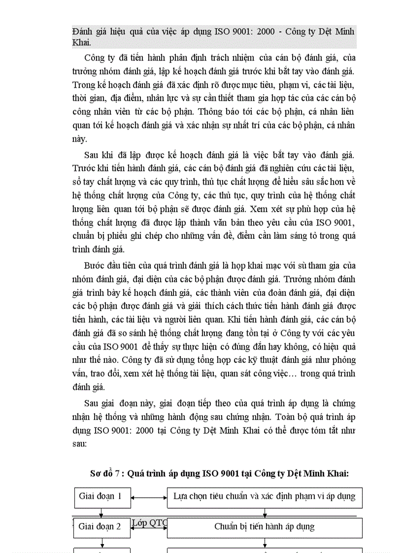 image for page Đánh giá hiệu quả của việc áp dụng ISO 9001:2000 tại Công ty Dệt Minh Khai